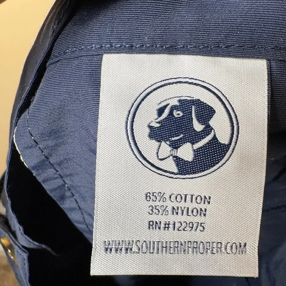 NEW Southern Proper Mens Proper Navy Performance Shorts Size Large